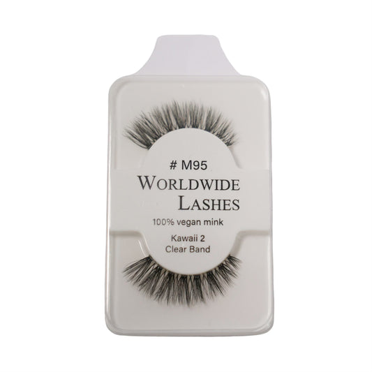 Kawaii 2 Lashes Clear band | Natural Faux Mink