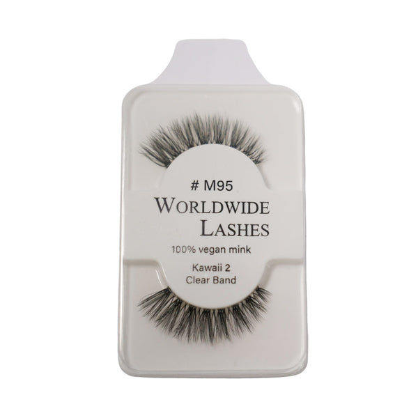Kawaii 2 Lashes Clear band | Natural Faux Mink