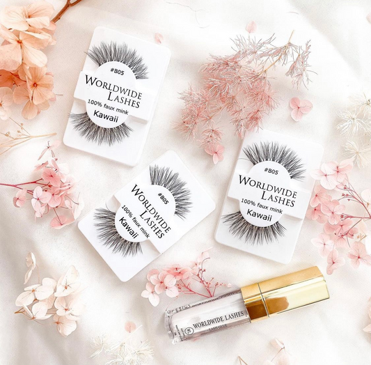 Kawaii Lashes x 20 Clear band | Natural Faux Mink