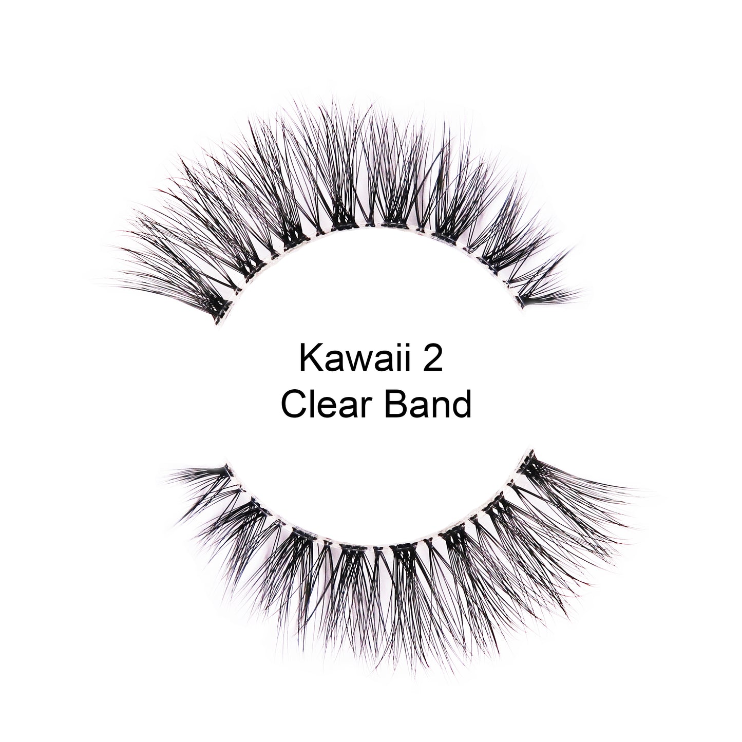 Kawaii 2 Lashes Clear band | Natural Faux Mink